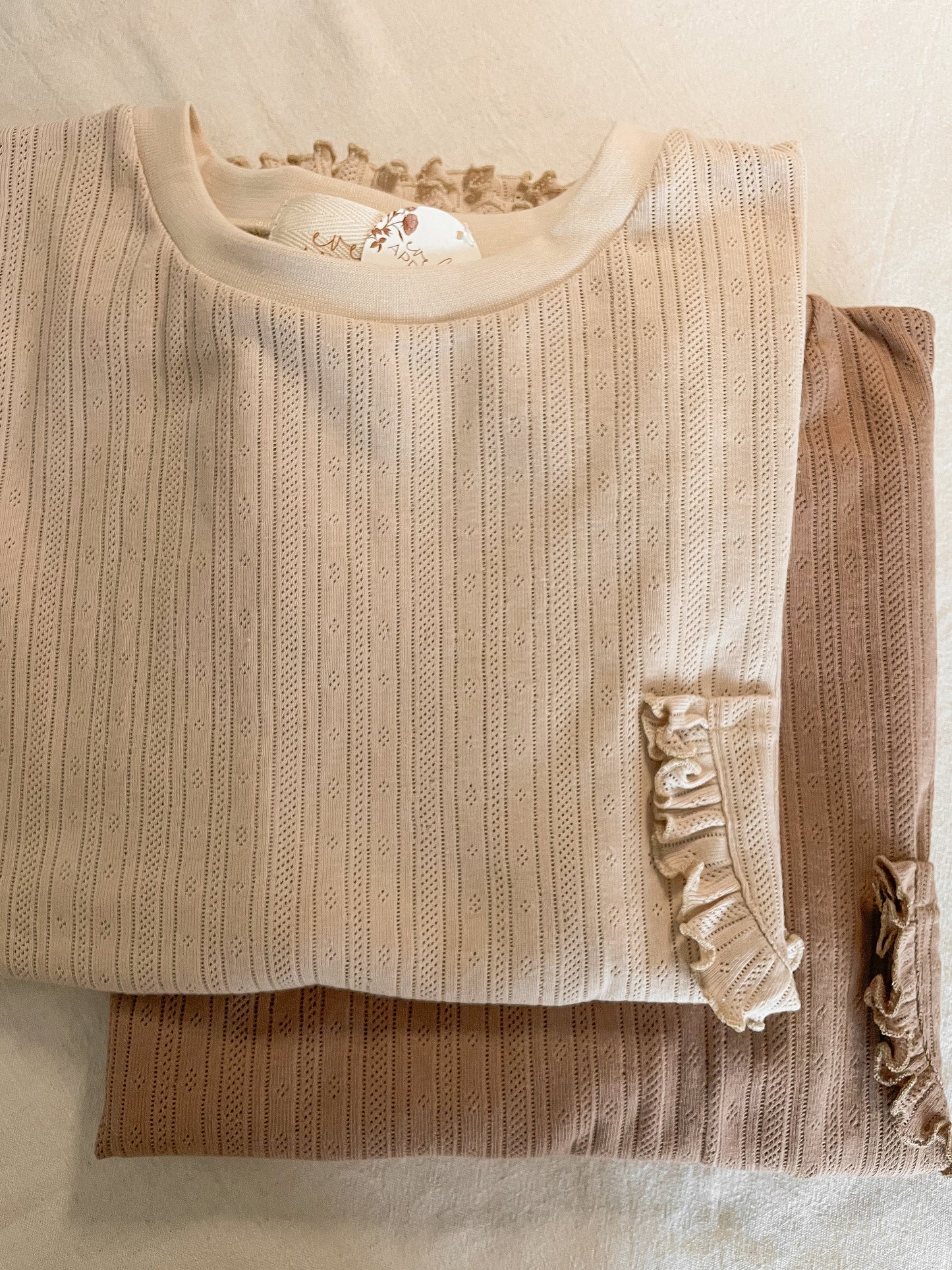 Rory- pointelle katoenen ruche shirt