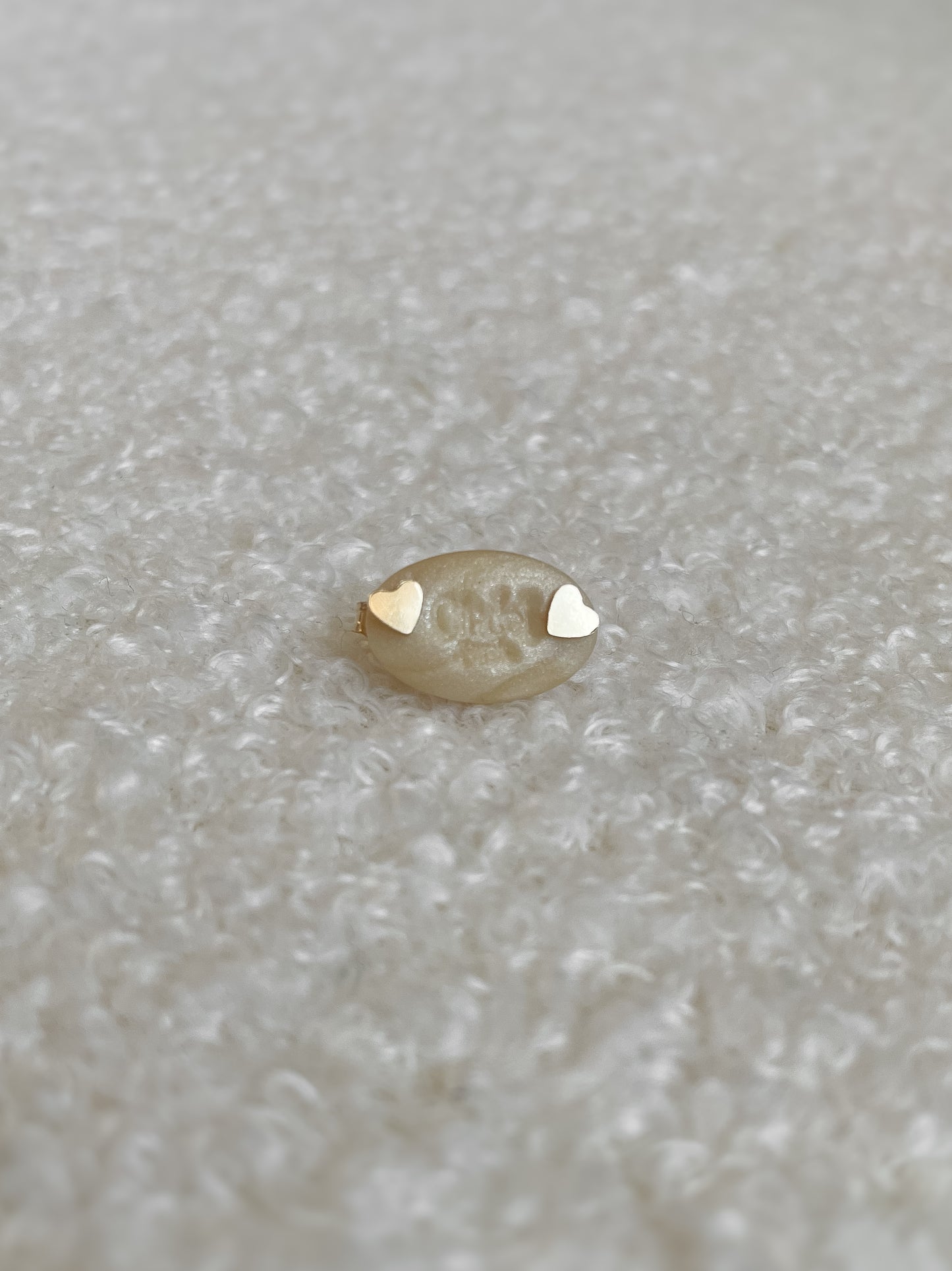 Mini hartjes oorstekers gold filled