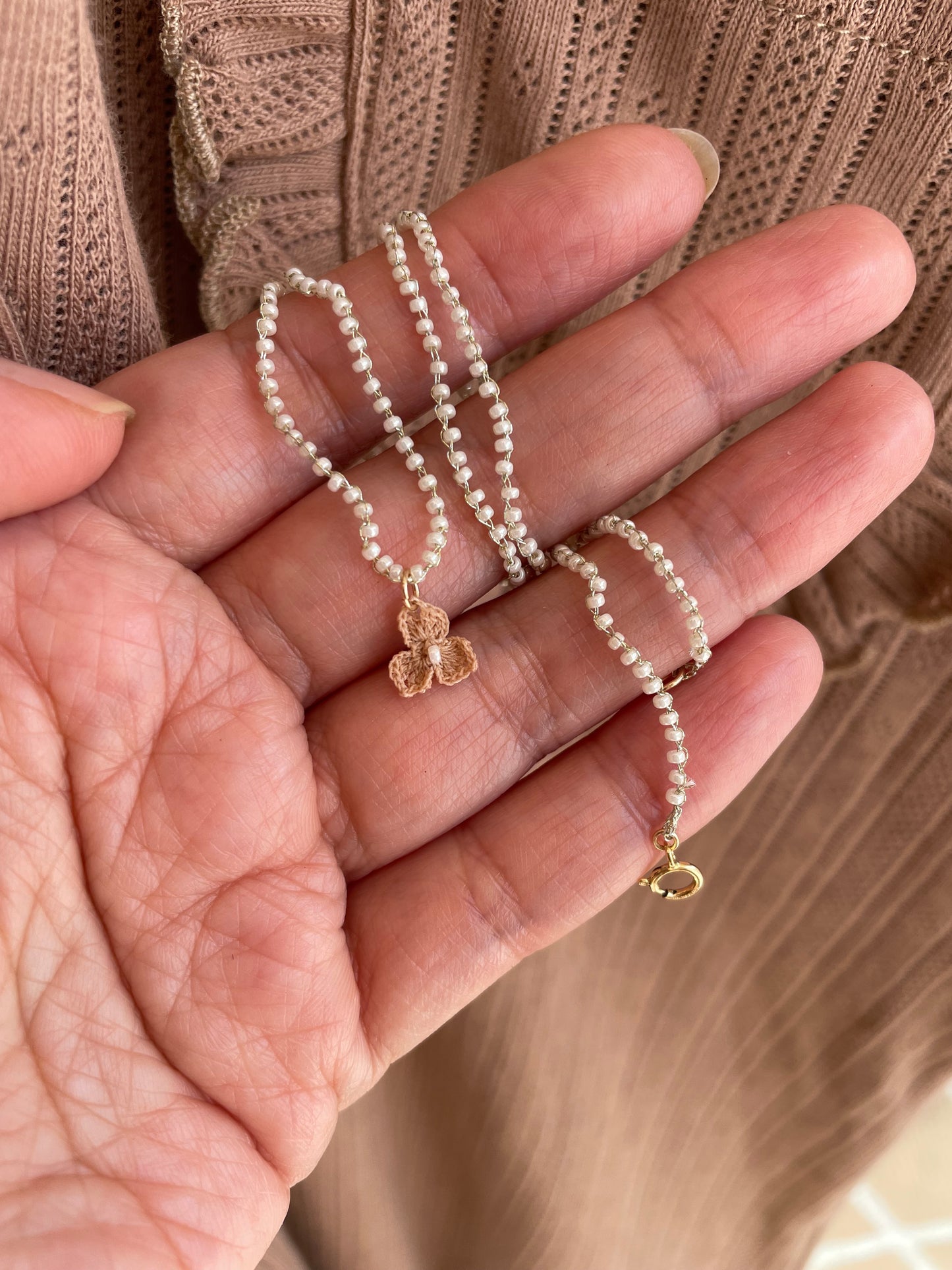 Aiyana micro gehaakte Miyuki ketting