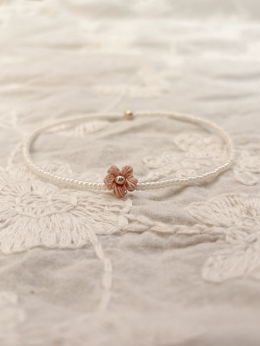 Florine gehaakte bloem stretch armband