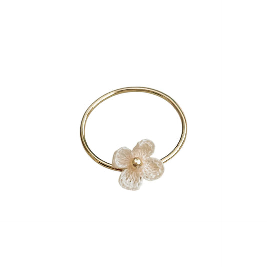 Cockoo gehaakte bloem ring