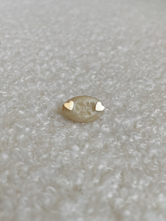 Mini hartjes oorstekers gold filled