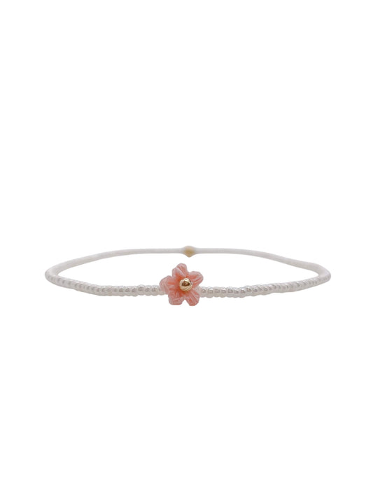 Florine gehaakte bloem stretch armband