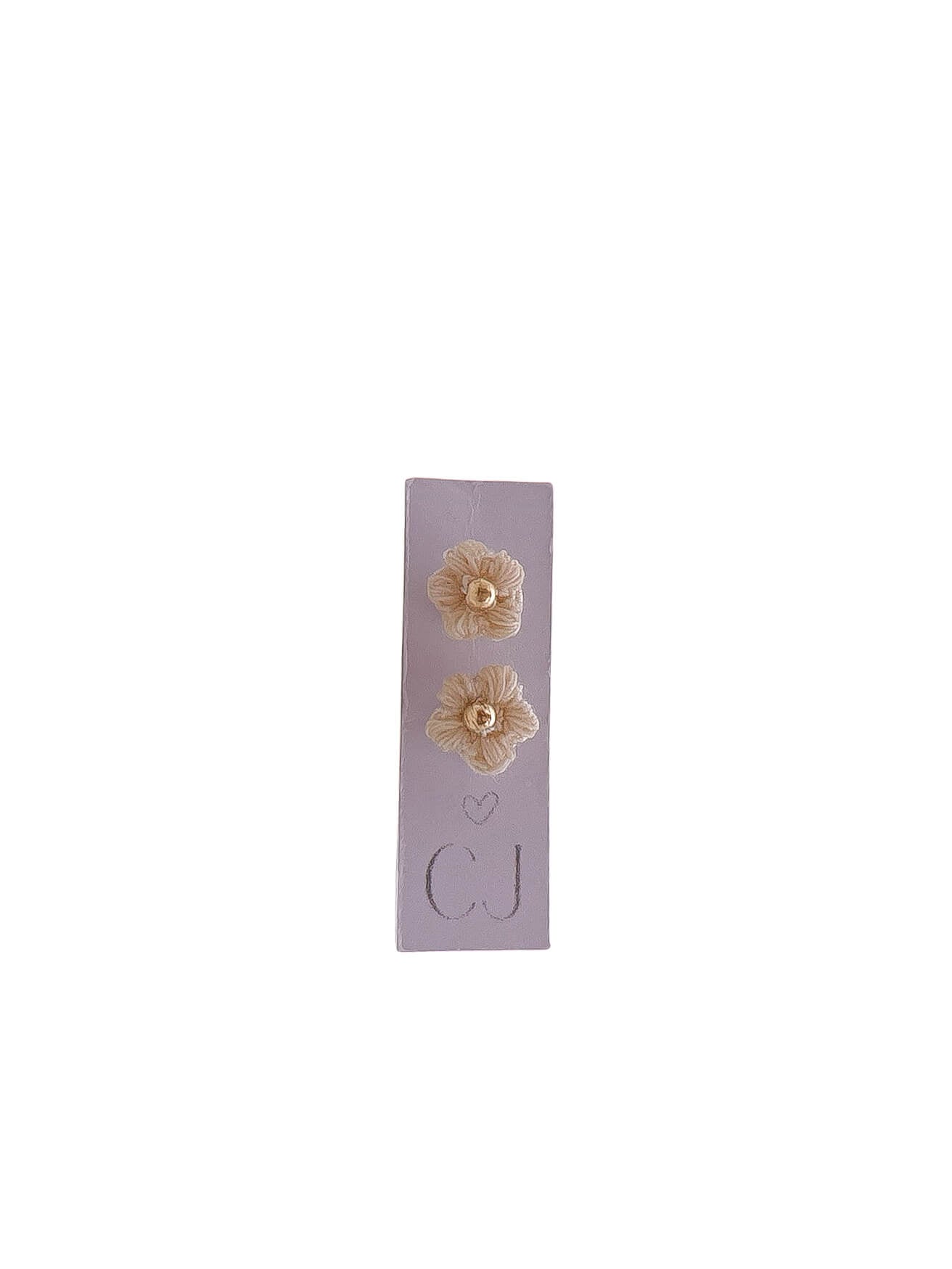 Florine gehaakte bloemen oorstekers gold filled